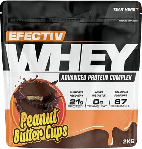 Peanut Butter Protein Complex - Efectiv Nutrition Whey Protein Peanut Butter Cups — photo N1