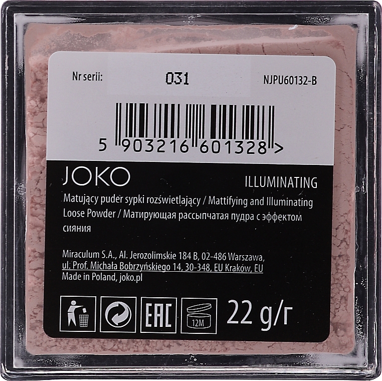 Mattifying & Illuminating Loose Powder - Joko Mattifying Illuminating Loose Powder — photo N2