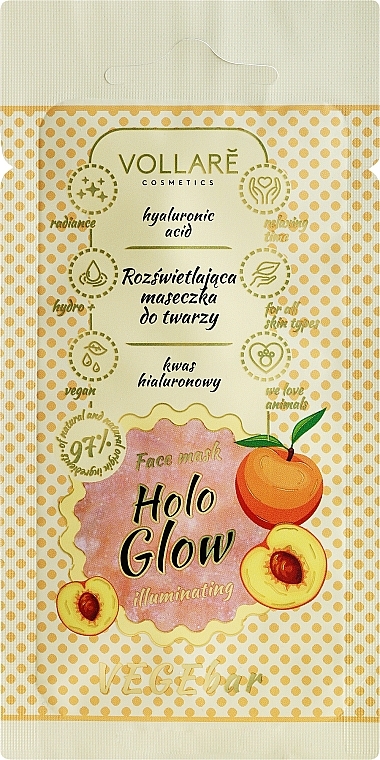 Glow Face Mask - Vollare VegeBar Holo Glow Face Mask Illuminating — photo N1