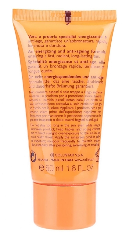 Cell DNA Protective Anti-Wrinkle Taning Face Treatment Sun Cream - Collistar Speciale Abbronztura Perfetta Anti-Wrinkle Tanning Face Treatment SPF15 — photo N3