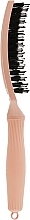 Curved Vented Hair Brush, peach - Olivia Garden Fingerbrush Bloom Peach — photo N14