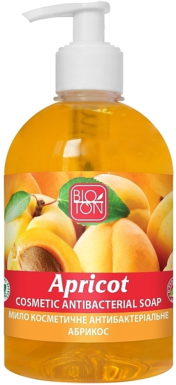 Antibacterial Soap "Apricot" - Bioton Cosmetics Apricot Liquid Soap — photo N1