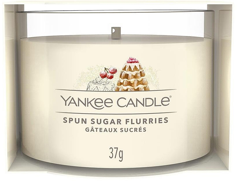 Scented Mini Candle in Jar - Yankee Candle Spun Sugar Flurries Filled Votive — photo N5