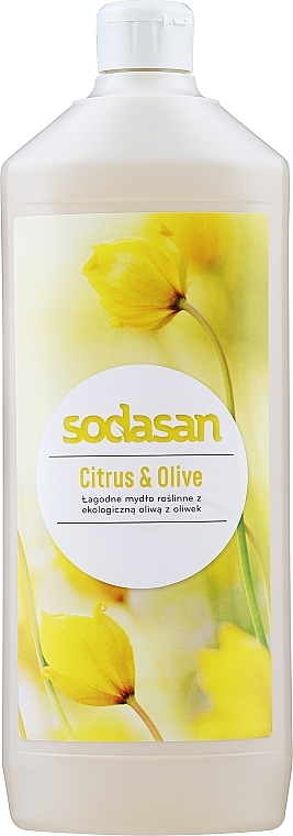 Bactericidal Citrus-Olive Liquid Soap - Sodasan Citrus And Olive Liquid Soap — photo N3