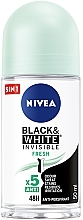 Fragrances, Perfumes, Cosmetics Roll-on Deodorant Antiperspirant "Black & White Invisible Protection" - NIVEA Invisible Fresh Antyperspirant