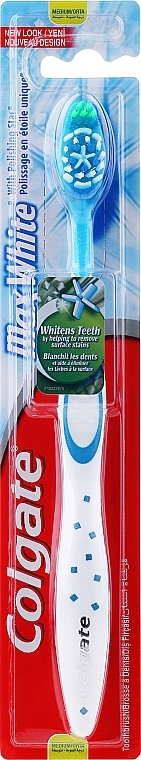 Toothbrush Medium "Max White" - Colgate Max White Medium With Polishing Star — photo N1