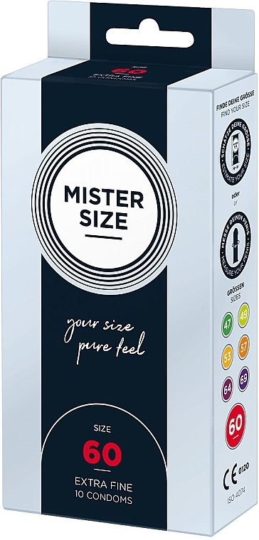 Latex Condoms, size 60, 10 pcs - Mister Size Extra Fine Condoms — photo N2
