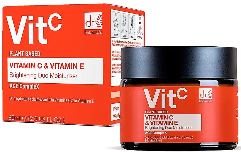 フェイスクリーム - Dr. Botanicals Vit C Plant Based Brightening Duo Moisturiser — photo N1