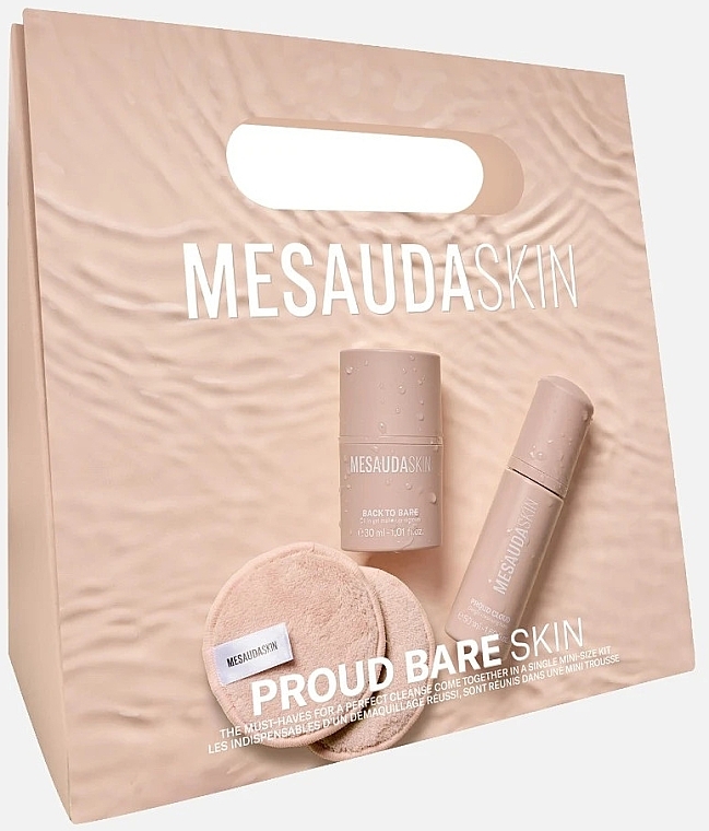 Set - Mesauda Milano Proud Bare Skin (m/remover/30ml + cl/foam/50ml + pads/2pcs) — photo N2