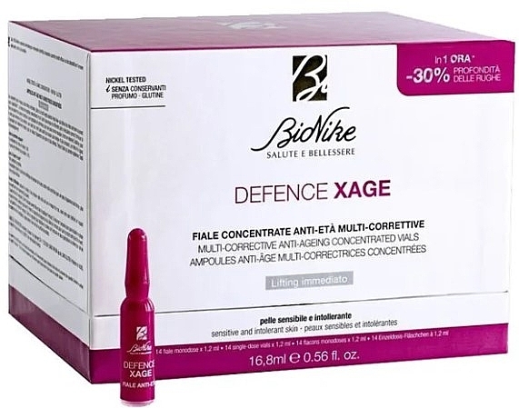 Anti-Aging Face Concentrate - BioNike Defense Xage Multi-Corrective Anti-Ageing Concentrated Vials — photo N2