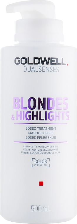 Blonde & Highlighted Hair Mask - Goldwell Dualsenses Blondes & Highlights 60sec Treatment — photo N3