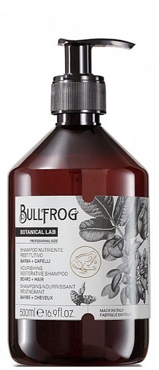 Hair & Beard Shampoo - Bullfrog Nourishing Restorative Shampoo — photo N1