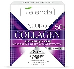 Fragrances, Perfumes, Cosmetics Lifting Anti-Wrinkle Cream Concentrate 50+ - Bielenda Neuro Collagen Lifting Cream 50+