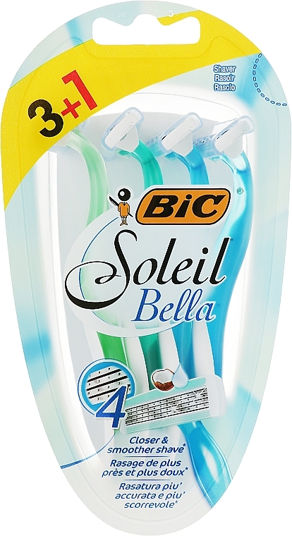 Shaving Razor, 4 pcs - Bic Soleil Bella — photo N1