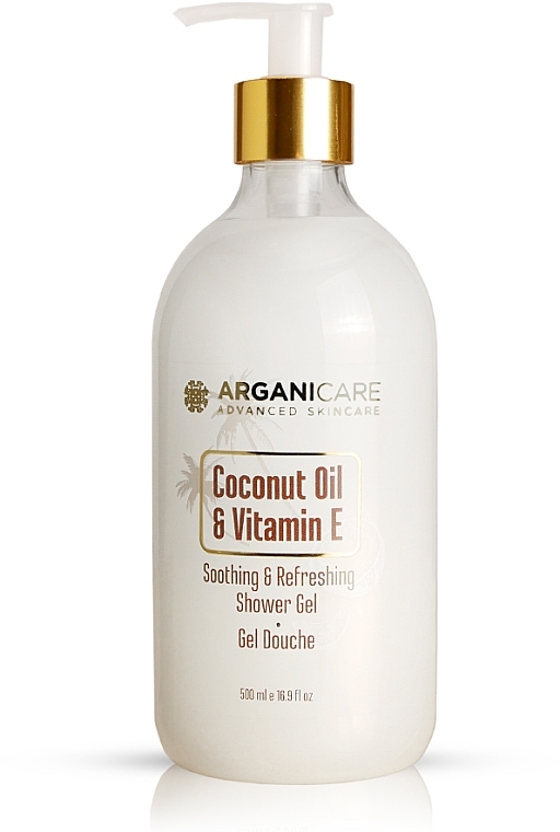 Shower Gel with Coconut Oil - Arganicare Soothing & Refreshing Shower Gel Coconut Oil & Vitamin E — photo N4