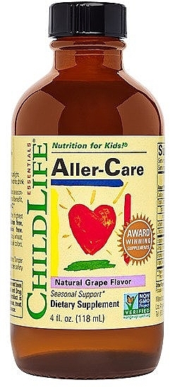 Anti-Allergy Dietary Supplement - ChildLife Aller-Care Natural Grape Flavor — photo N1