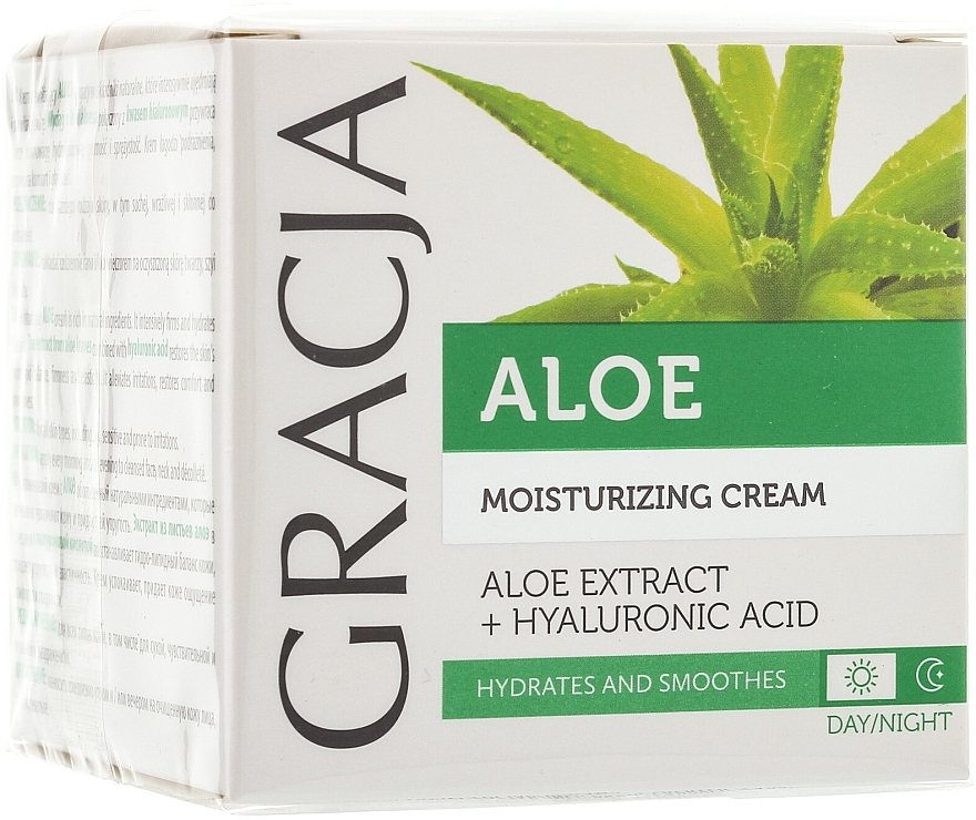 GIFT! Hyaluronic Acid Anti-Wrinkle Moisturizing Cream - Gracja Aloe Moisturizing Face Cream — photo N2