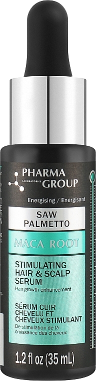 Stimulating Serum - Pharma Group Laboratories Saw Palmetto + Maca Root Hair & Scalp Serum — photo N3