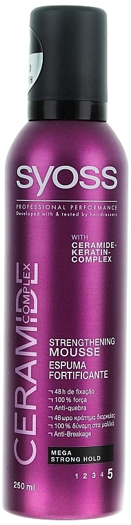 Maximum Strong Hold Hair Mousse "Ceramide Complex" - Syoss Ceramide Complex — photo N1