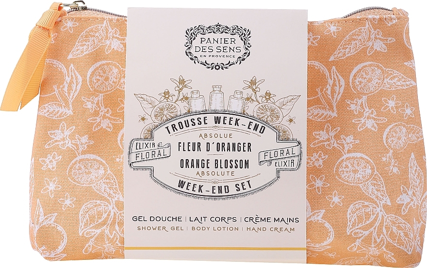 Set - Panier des Sens Orange Blossom Week-End Set (sh/gel/70ml + b/lot/70ml + h/cr/30ml + bag) — photo N1