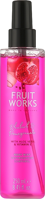 Rhubarb & Pomegranate Body Spray - Grace Cole Fruit Works Rhubarb & Pomegranate Body Mist — photo N1