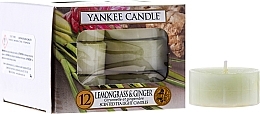 Fragrances, Perfumes, Cosmetics Tea Light Candles - Yankee Candle Scented Tea Light Candles Lemongrass & Ginger