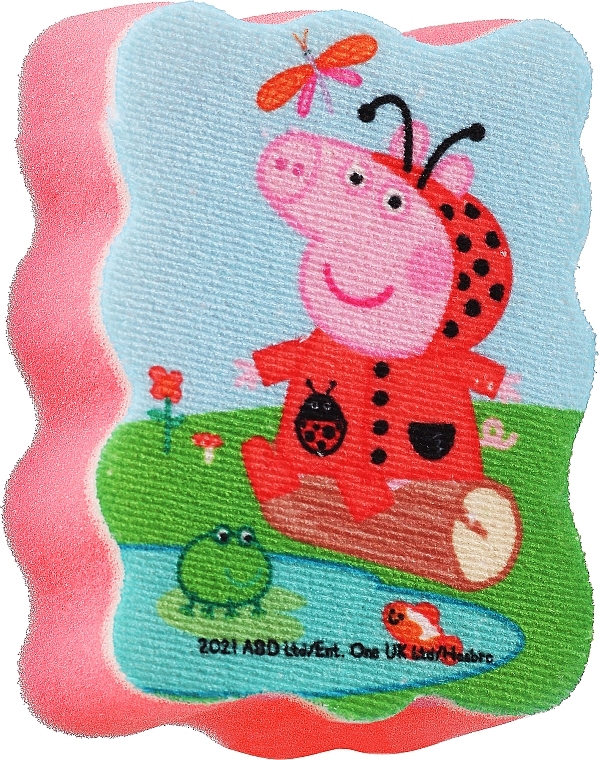 Kids Body Wash Sponge 'Peppa Pig', red - Suavipiel Peppa Pig Bath Sponge — photo N1