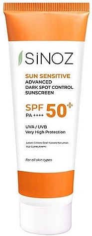 Anti-Pigmentation Face Sunscreen - Sinoz Sun Sensitive Advanced Dark Spot Control SPF 50+ — photo N1