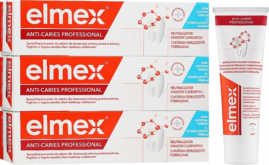 Set - Elmex Anti-Caries Professional Trio Toothpaste (toothpaste/3x75ml) — photo N1