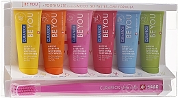 Set, pink - Curaprox Be You (toothpaste/6x10ml + toothbrush) — photo N1