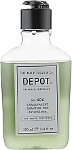 Fragrances, Perfumes, Cosmetics Foam-Free Shaving Gel - Depot Shave Specifics 406 Transparent Shaving Gel