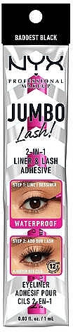 Eyeliner & Lash Glue 2in1 - NYX Professional Makeup Jumbo Lash! 2-in-1 Liner & Lash Adhesive — photo N4