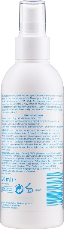 Body Milk-Spray - Ziaja Sopot Sun Body Spray SPF 50 — photo N2