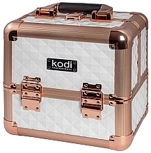 Cosmetic Case #43, white, rose gold - Kodi Professional — photo N1