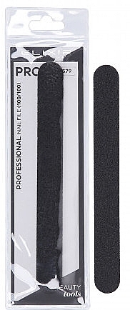 Double-Sided Nail File, 100/100 - Elixir Make-Up Professional Nail File 579 Black — photo N1