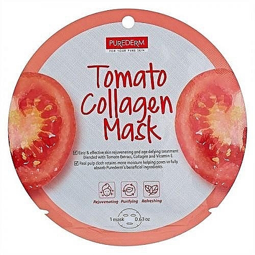 Collagen Mask - Purederm Tomato Collagen Mask — photo N1