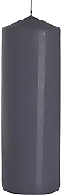 Fragrances, Perfumes, Cosmetics Cylindrical Candle 80x250 mm, grey - Bispol