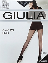 Tights "Chic Bikini" 20 den, nero/rosso - Giulia — photo N5