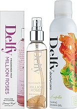 Fragrances, Perfumes, Cosmetics Delfy Million Roses - Set (b/spray/150ml + sh/foam/200ml)