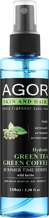 Green Coffee & Green Tes Hydrolate Tonic - Agor Summer Time Skin And Hair Tonic — photo N4