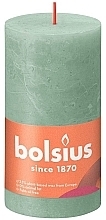 Fragrances, Perfumes, Cosmetics Cylinder Candle Rustic Shine Sage Green, 130/68 mm - Bolsius Candle