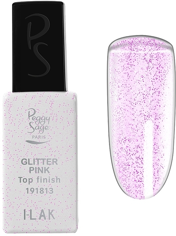 Nail Top Coat - Peggy Sage Top Finish Glitter Pink I-Lak — photo N1