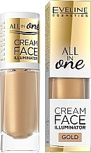 Fragrances, Perfumes, Cosmetics Creamy Highlighter - Eveline Cosmetics All In One Cream Face Illuminator