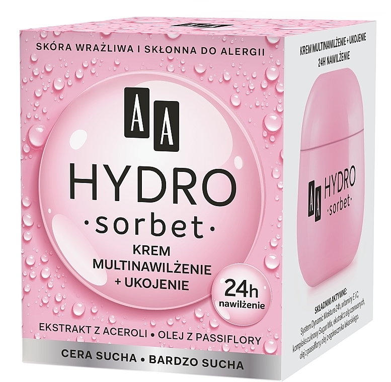 Nourishing Multi-Moisturizing Face Cream - AA Hydro Sorbet Moisturising & Nutrition Cream — photo N2