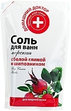 Fragrances, Perfumes, Cosmetics White Clay & Rosehip Bath Salt - Domashniy Doktor (doy-pack)