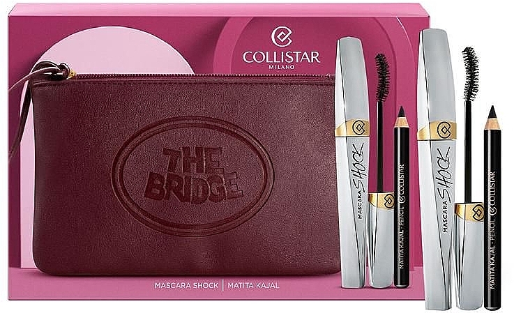 Collistar Cofanetto Mascara Shock Nero - Collistar Cofanetto Mascara Shock Nero (mascara/8ml + eye/pencil/1.2g + pouch) — photo N2