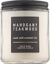 Fragrances, Perfumes, Cosmetics 香りのキャンドル - Bath & Body Works Mahogany Teakwood White Barn Scented Candle