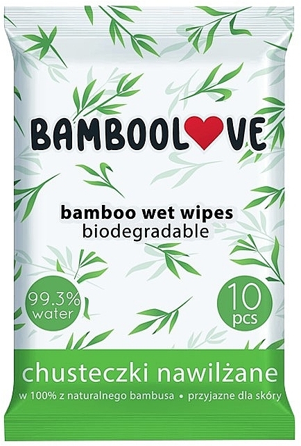 Bamboo Wet Wipes, 10 pcs. - Bamboolove Pocket Wipes — photo N1