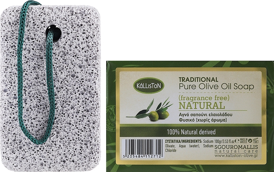 Natural Soap Set - Kalliston Set Soap+ Pumice — photo N1