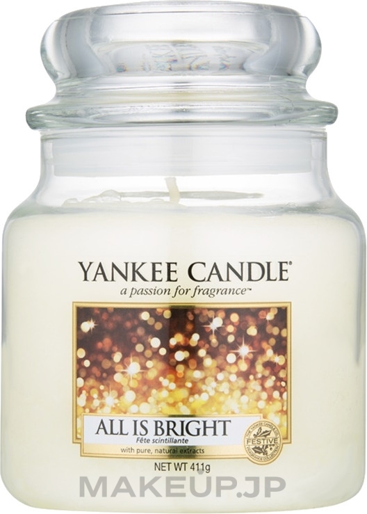 Scented Candle in Jar - Yankee Candle All is Bright — photo 411 g